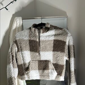 Cozy Checkered Fleece Pullover